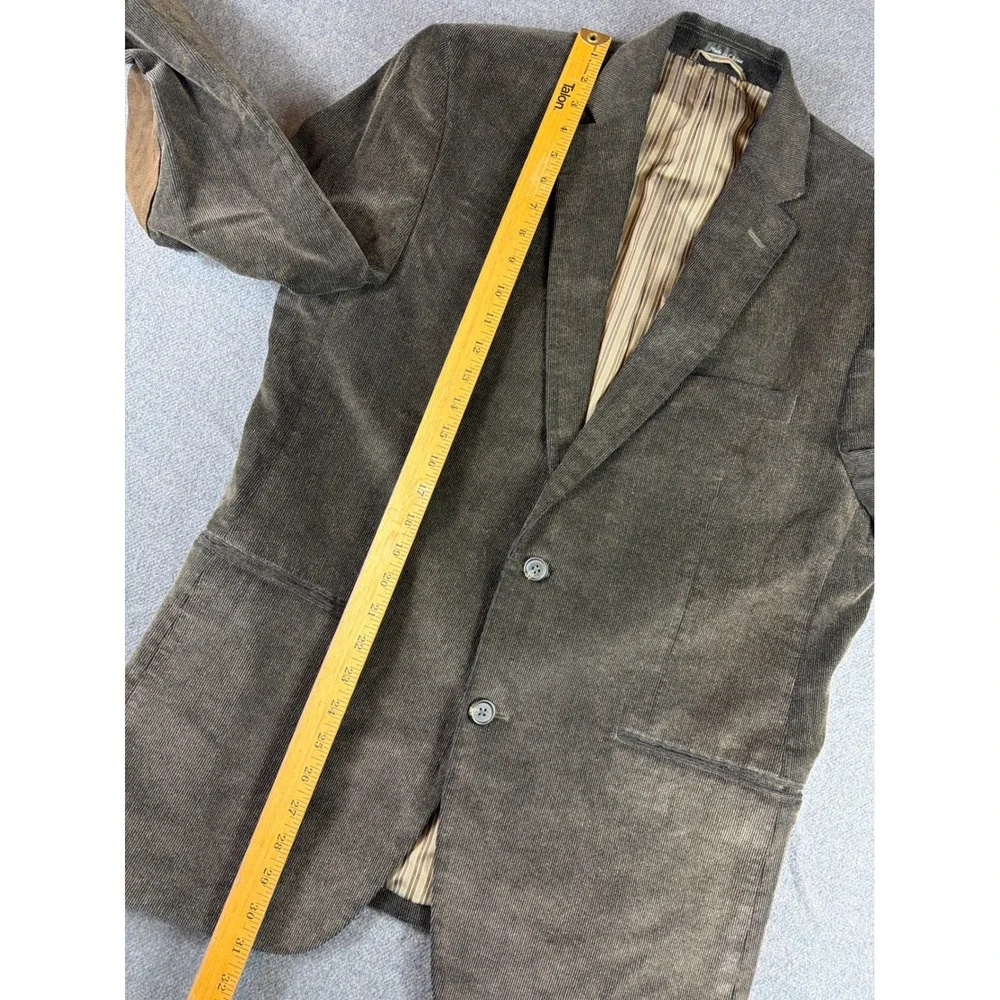 Chaps Corduroy Blazer Mens 42R Brown Elbow Patches Sport Coat Cotton‎ Classic